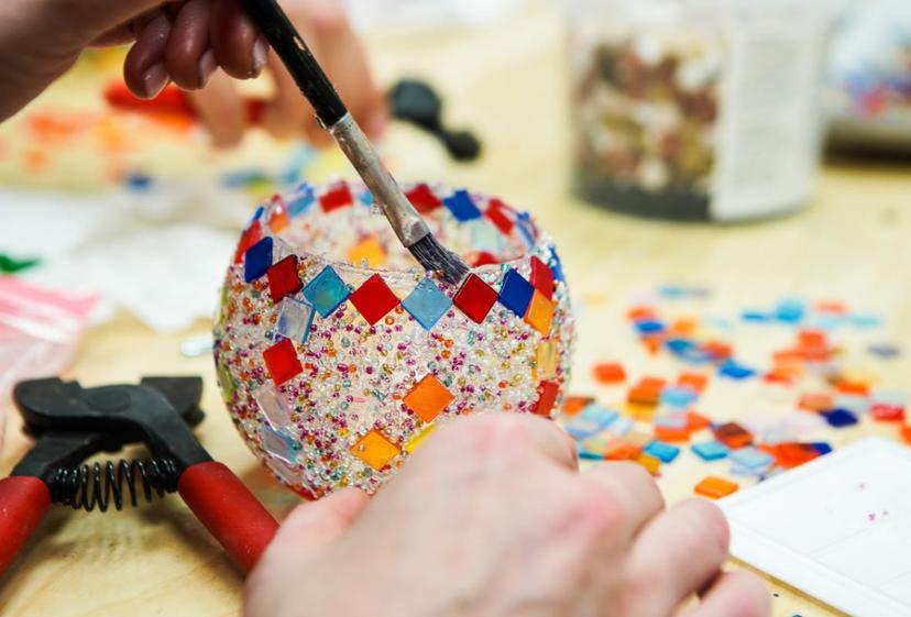 Mozaikos žibintų dirbtuvės