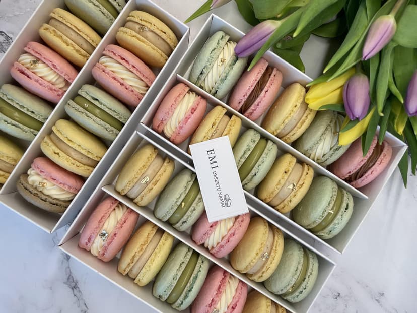 Prancūziški macaroons sausainiai „EMI“