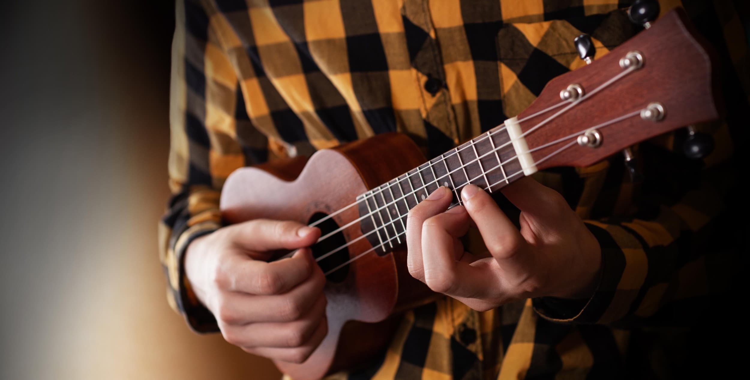 Ukulelės pamokos muzikos studijoje „Visos Stygos“
