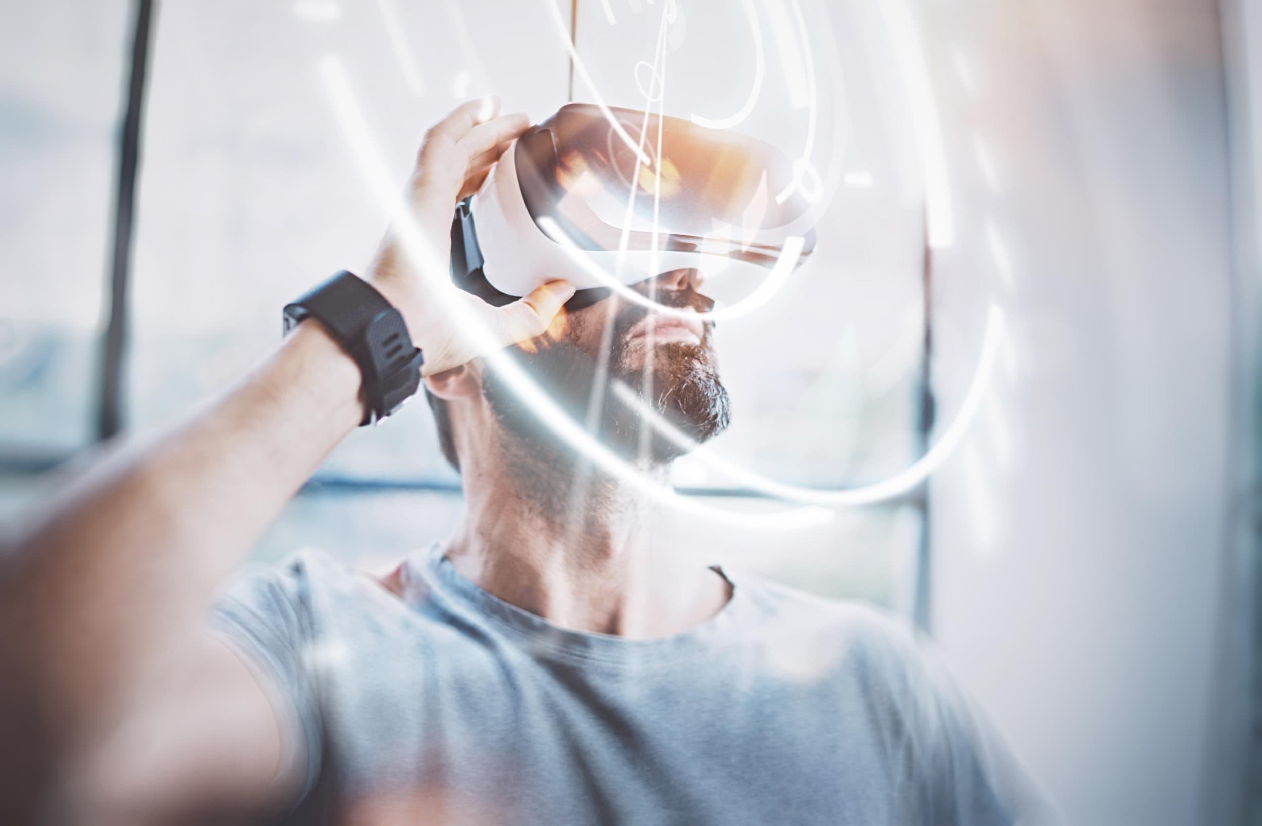 Streso valdymo virtualioje realybėje užsiėmimas dviem