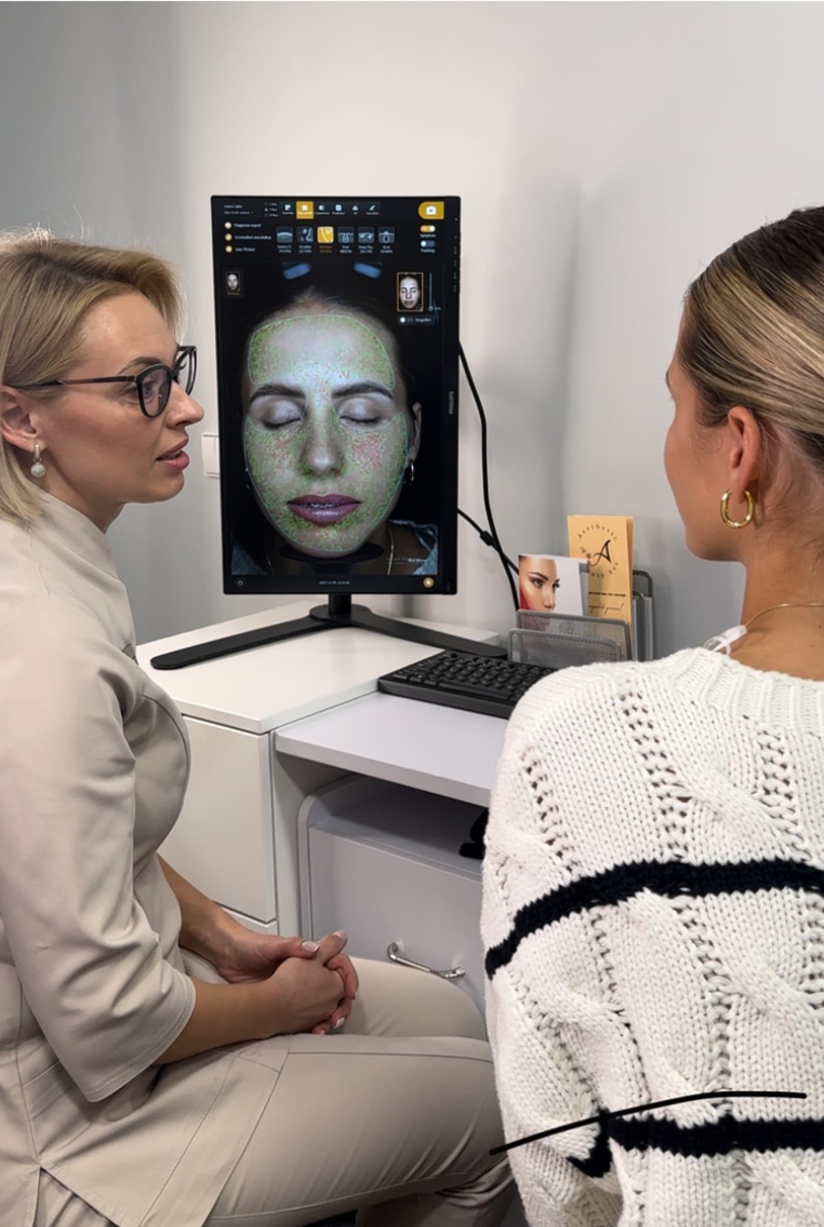 Aparatinė veido odos diagnostika ir personalizuota procedūra