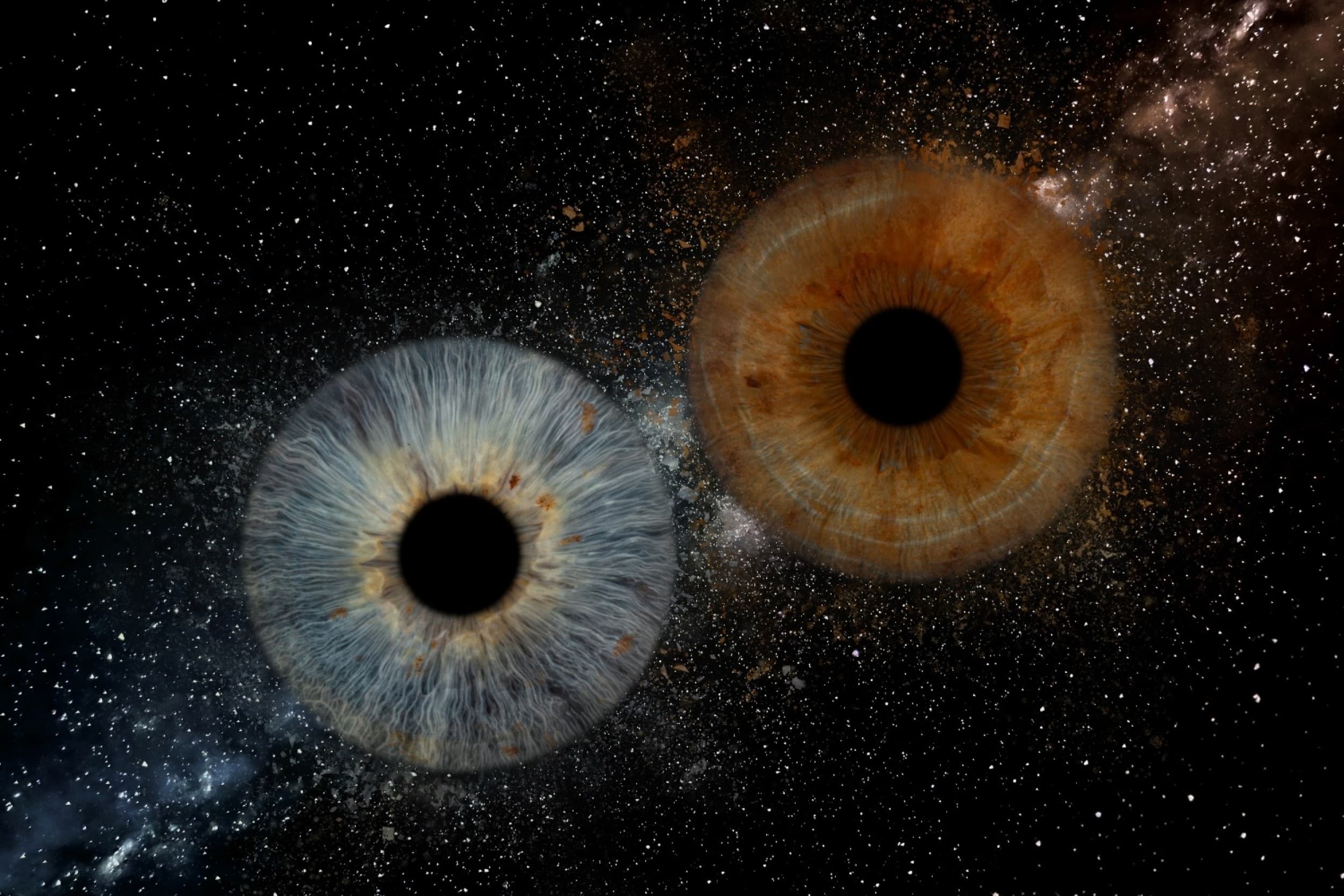 Skaitmeninė 2 akių rainelių nuotrauka studijoje „EyeArt“
