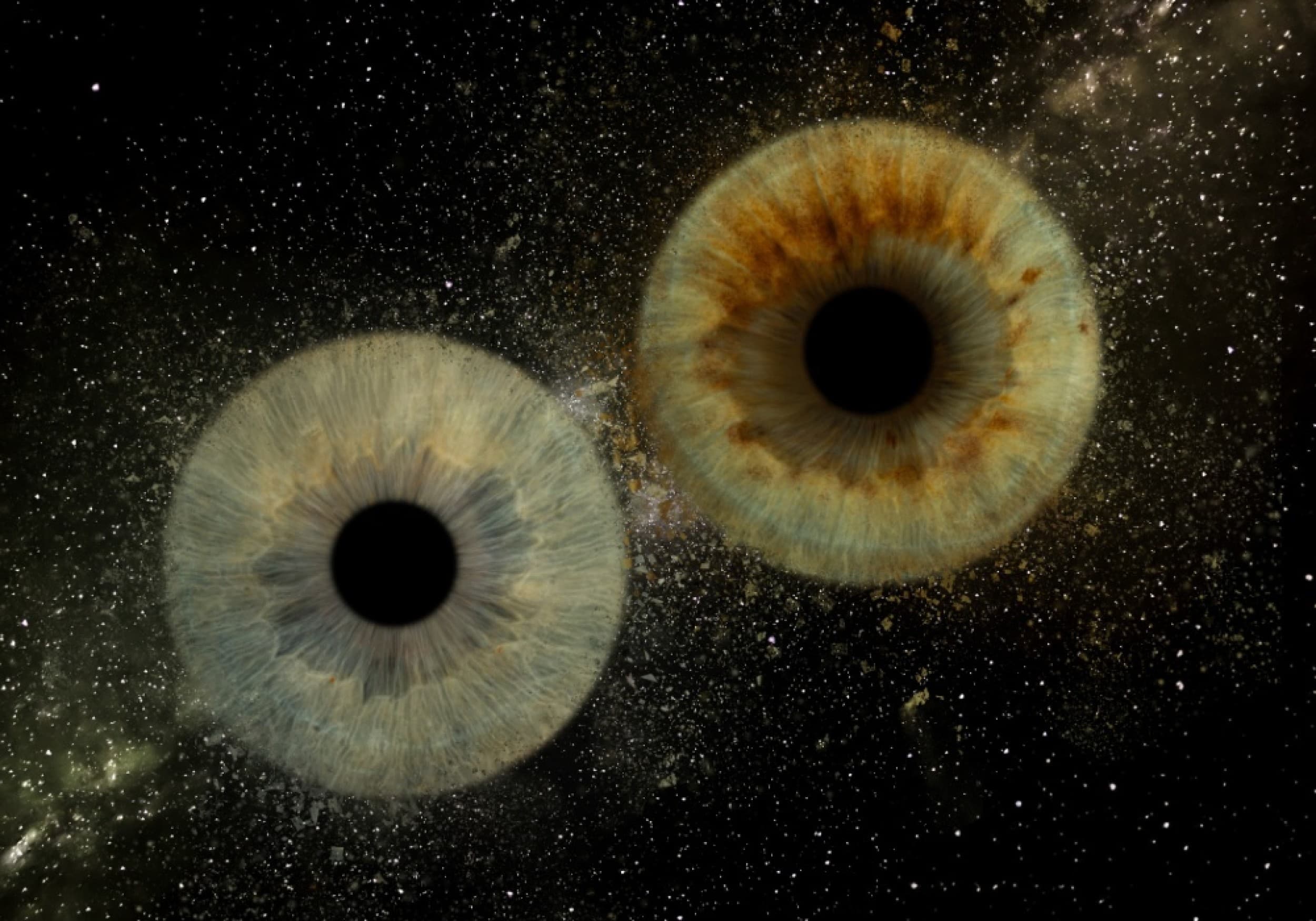 Skaitmeninė 2 akių rainelių nuotrauka studijoje „EyeArt“