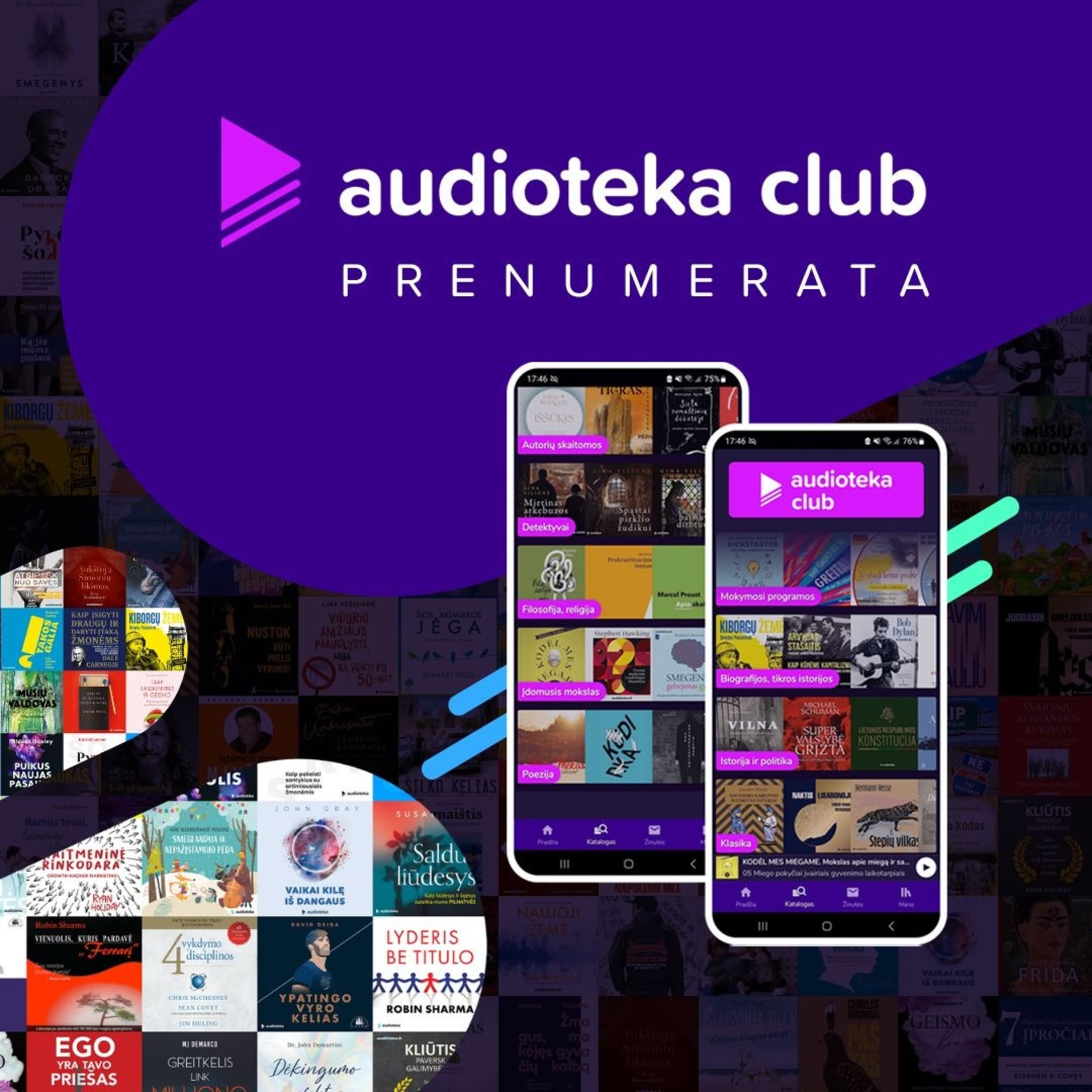 „Audioteka CLUB“ prenumerata (3 mėn.) | Laisvalaikio Dovanos