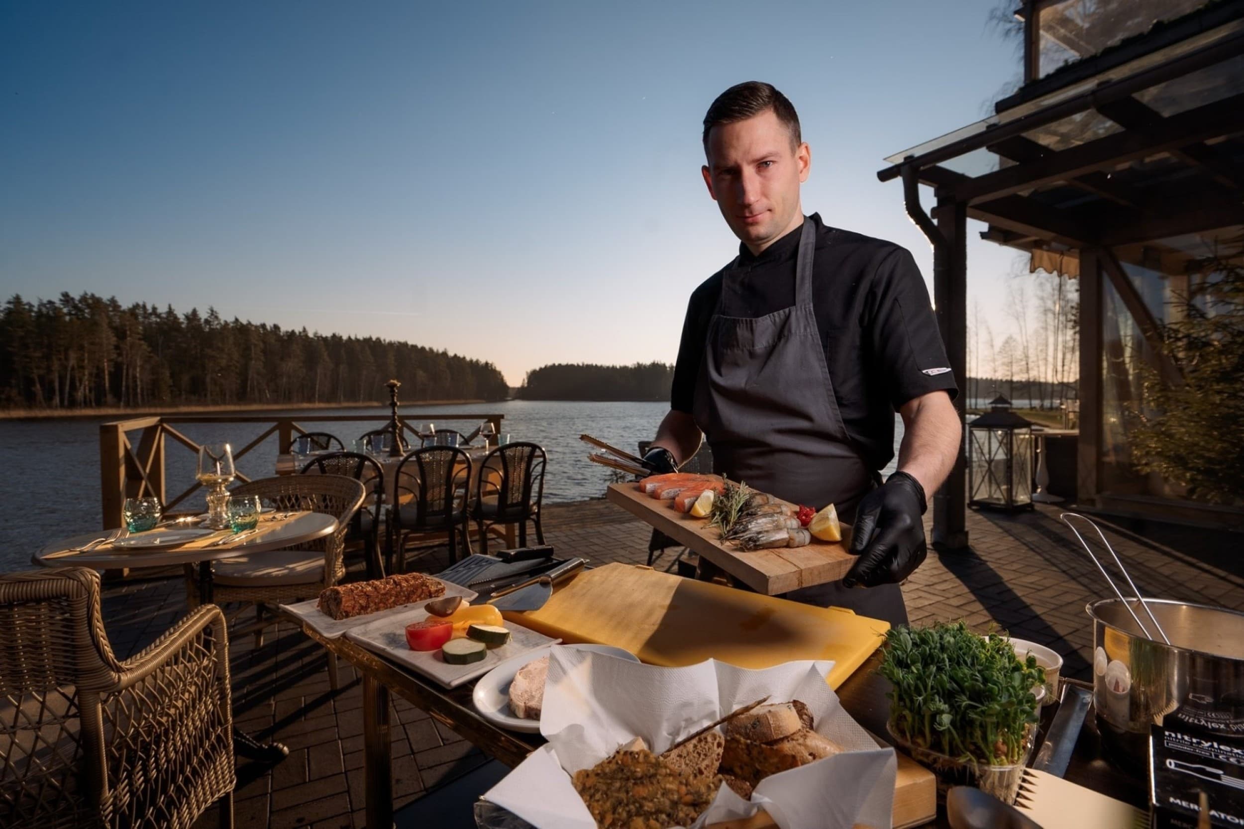 Vakarienė restorane „Silenes Terases“ kurorte „Silene Resort & SPA“ Latvijoje