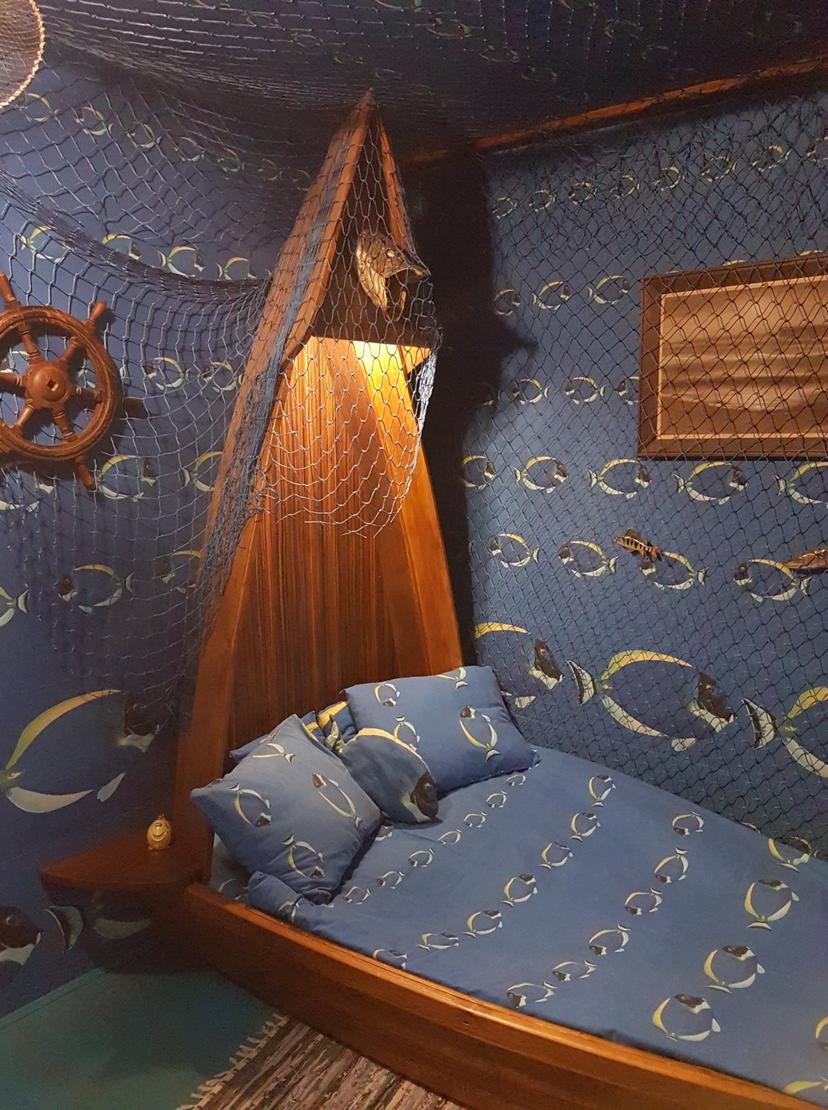 Poilsis dviem unikaliame žvejo kambaryje