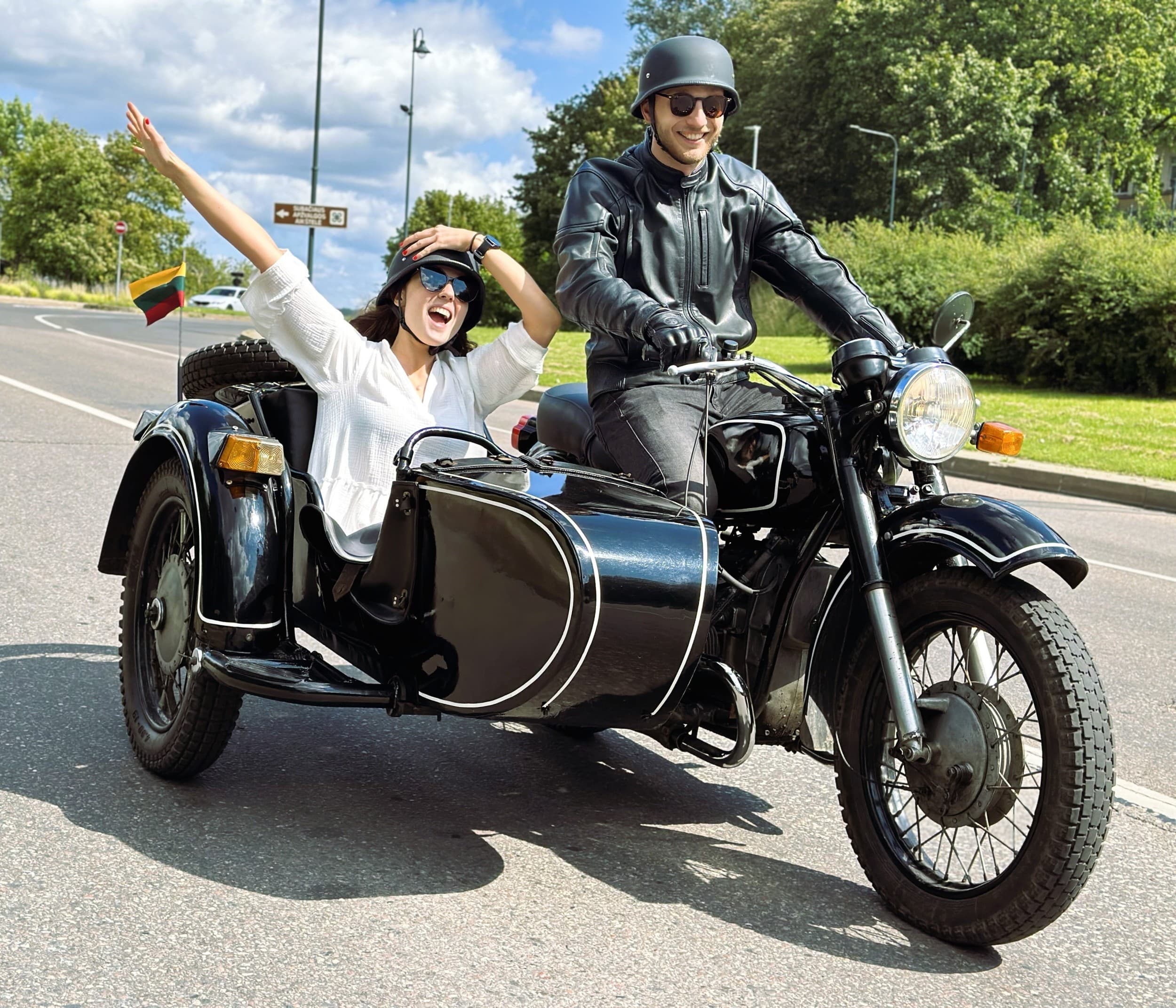 Pasivažinėjimas senovinio motociklo lopšyje | Laisvalaikio Dovanos