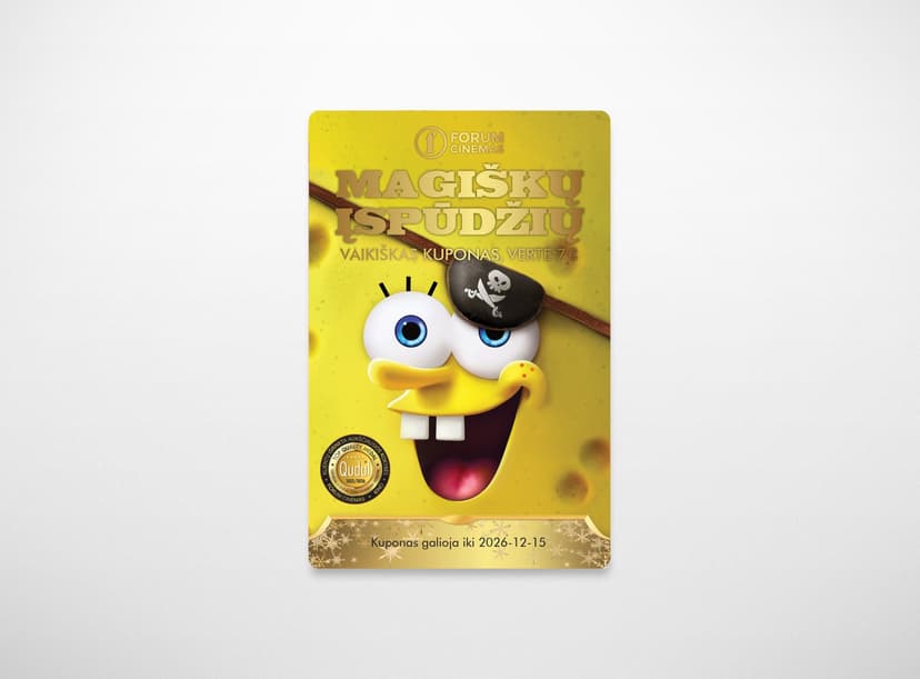Šventinis FORUM CINEMAS kino kuponas vaikui
