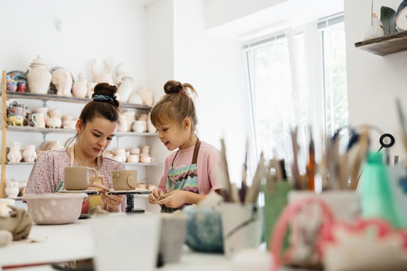 Dvi keramikos pamokos šeimai