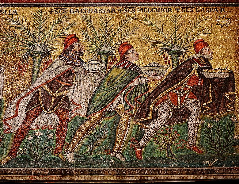 Trys Karaliai bizantiečių mozaikoje. - Wikipedia.org nuotr.