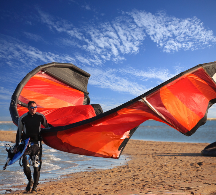 fun and adventure with the kite and board